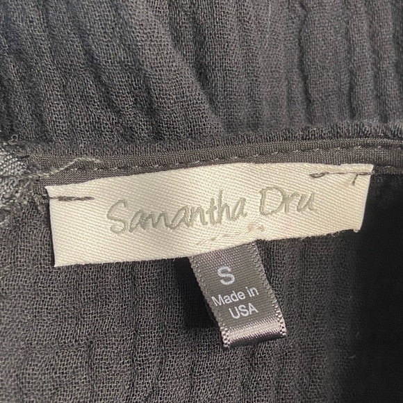 Samantha Dru Black Tie Front Romper - Picture 2 of 3